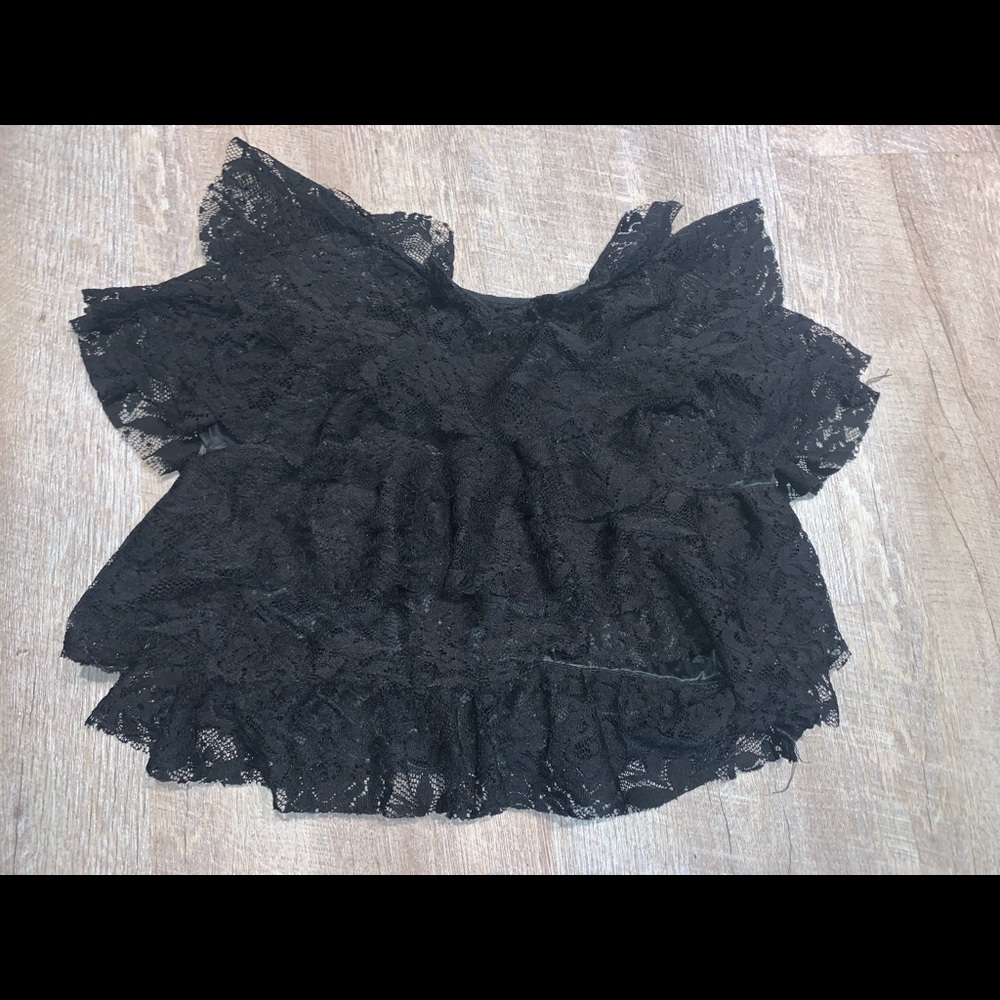 Zara TRF lace crop top